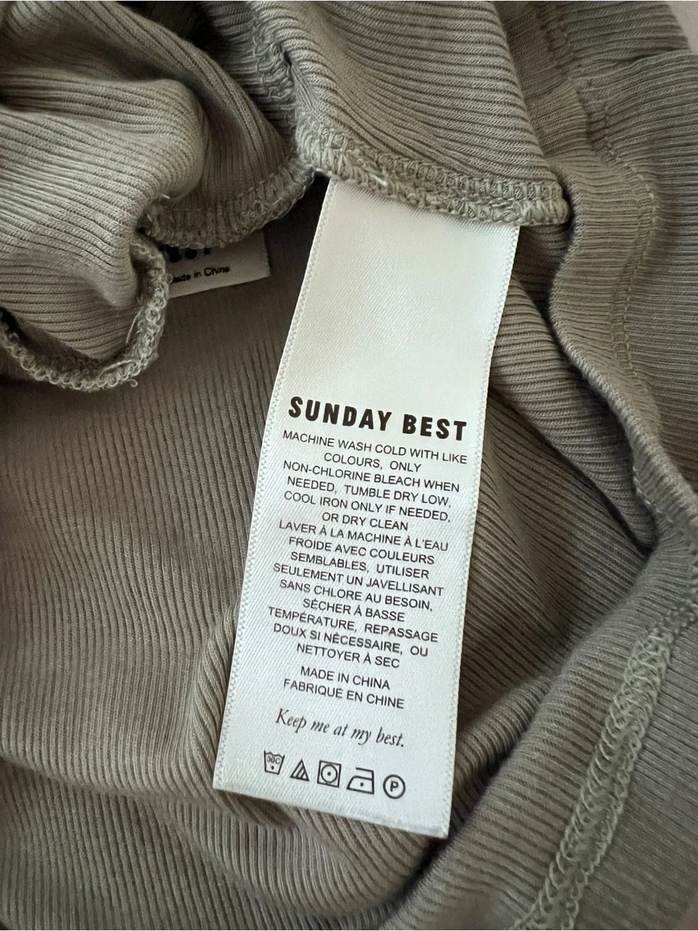 Aritzia Ribbed Halter Cami in Sage